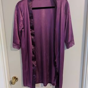 Purple Satin Robe